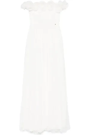 NISSA Vestido largo con apliques florales