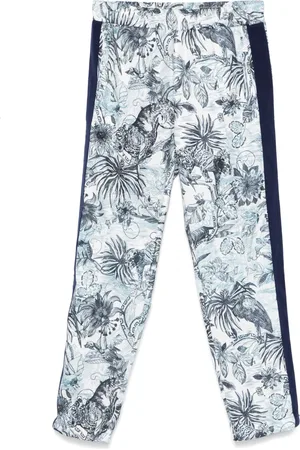 Roberto Cavalli Pantalones de chándal con jungla estampada