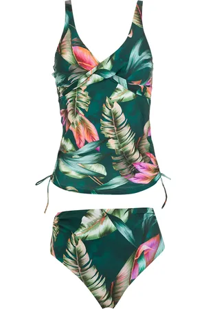 Lygia & Nanny Tankini Bruma con estampado de hojas