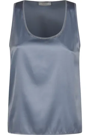 PESERICO SIGN Top de satén con cuello redondo