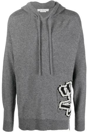 OFF-WHITE Sudadera con capucha y tejido en intarsia