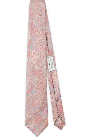Etro Corbata con estampado de cachemira en jacquard