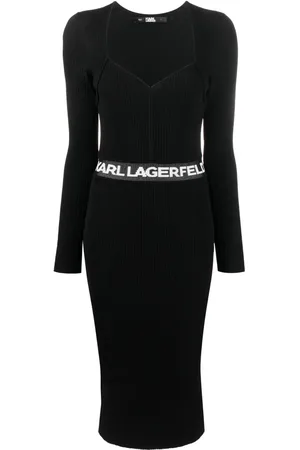 Karl Lagerfeld Vestido con logo estampado
