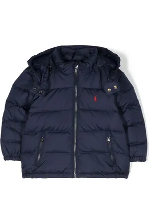 Ralph Lauren Plumífero con capucha y logo Polo Pony