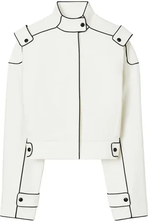 Tory Burch Chaqueta corta con costuras en contraste