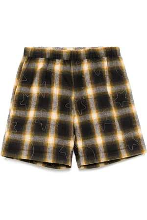 Sky High Farm Pantalones cortos acolchados a cuadros