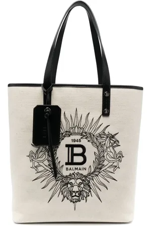 Balmain Bolso shopper Varsity con logo bordado