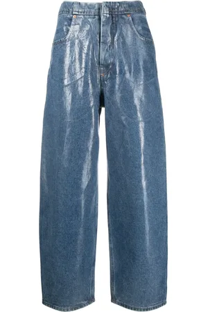 Maison Margiela Vaqueros anchos con acabado brillante
