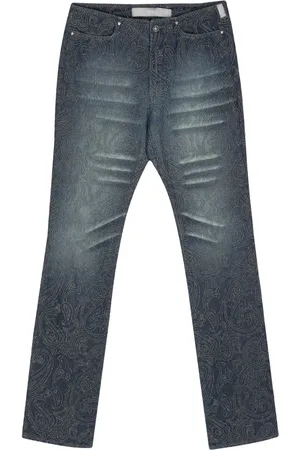 VERSACE Vaqueros rectos con apliques de strass 2000