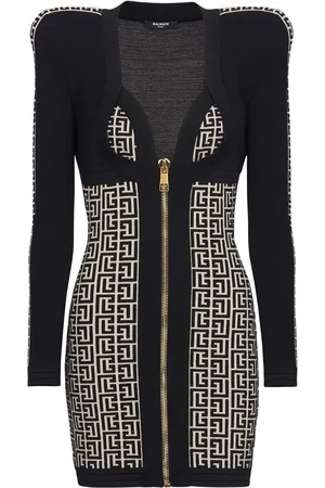 Balmain Vestido corto con monograma PB