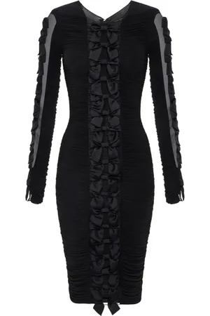 Elisabetta Franchi Vestido midi con detalle de lazo