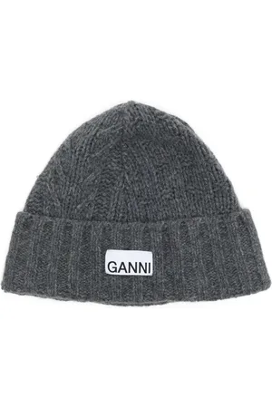 Ganni Gorro con parche del logo