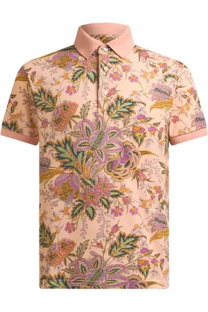 Etro Polo de algodón estampado