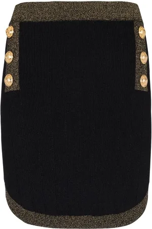 Balmain Minifalda con detalle de botones