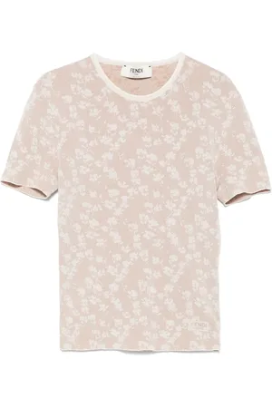 Fendi Camiseta con motivo floral en jacquard