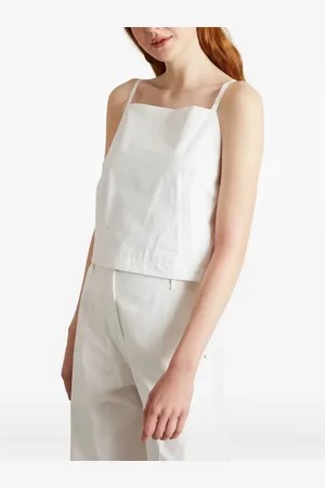 Sportmax Top corto de popelina