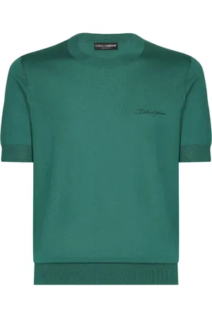 Dolce & Gabbana Jersey de seda con logo bordado
