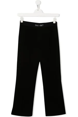 Twin-Set Pantalones rectos con logo en la cinturilla
