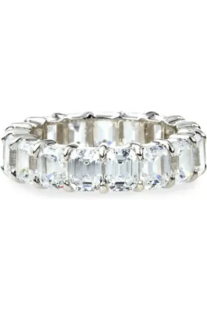 FANTASIA BY DESERIO Anillo eternity en oro de 14 ct con corte esmeralda
