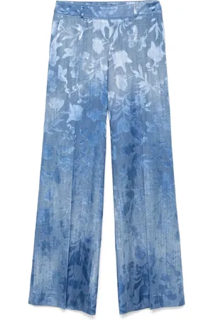 ERMANNO SCERVINO Pantalones con motivo floral en jacquard