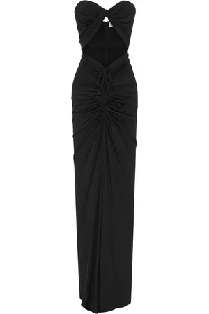 Saint Laurent Vestido largo con escote corazón