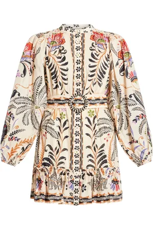 Farm Rio Vestido midi con estampado botánico