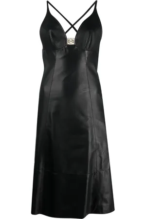 Loewe Vestido midi con placa del logo