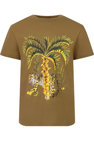 Msgm Camisa con motivo de palmeras