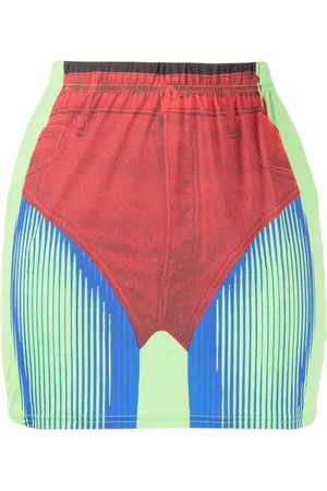 Y / PROJECT Minifalda Janty con estampado trompe d