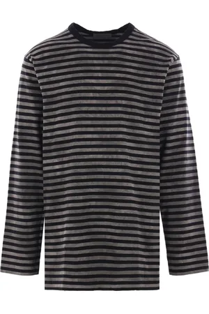 YOHJI YAMAMOTO Camiseta de algodón a rayas