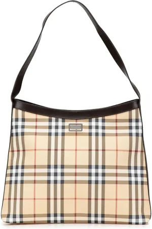 Burberry Bolso de hombro de lona House Check 2000-2017