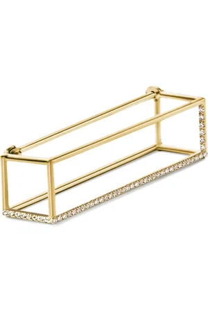 SHIHARA Pendiente Prism 30 en oro amarillo de 18kt con diamantes