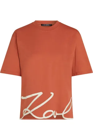 Karl Lagerfeld Camiseta con dobladillo del logo