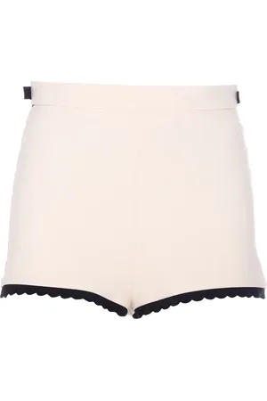 Elisabetta Franchi Bermudas bordadas con doble capa