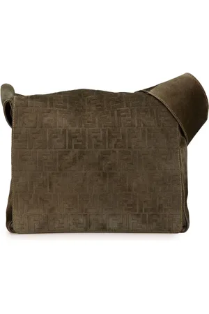 Fendi Bandolera Messenger Bag de ante con motivo Zucca 20st Century