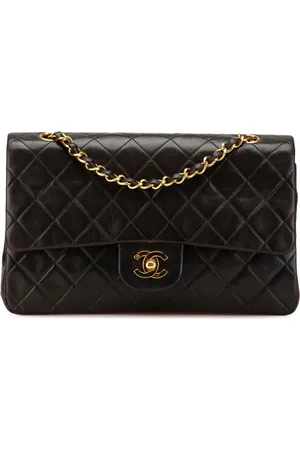 CHANEL Bolso de hombro mediano con solapa doble 1994-1996