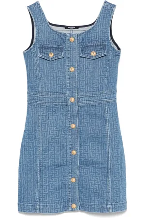 Balmain Vestido con logo estampado