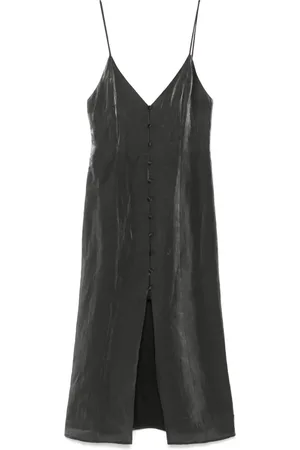 ALYSI Vestido midi con cuello en V