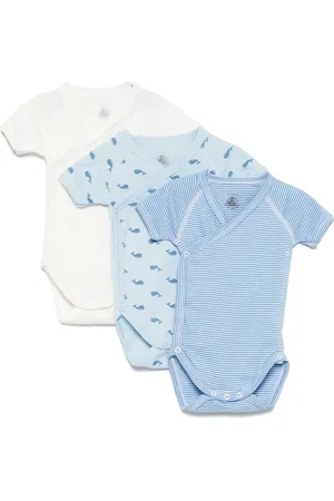 Petit Bateau Pack de tres bodies de algodón