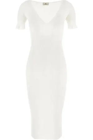 Elisabetta Franchi Vestido midi de canalé