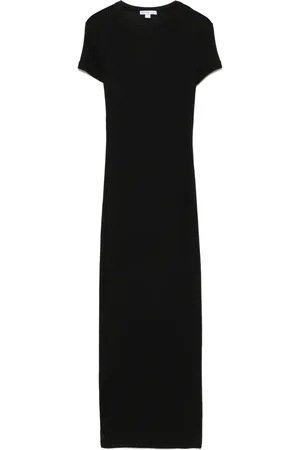 James Perse Vestido midi de canalé