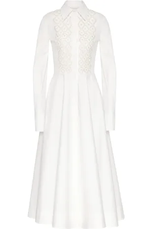 VALENTINO GARAVANI Vestido camisero Compact Popeline bordado