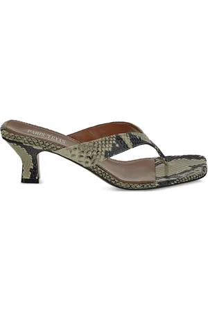 PARIS TEXAS Mules con efecto de piel de serpiente