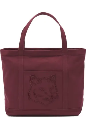 Maison Kitsuné Bolso shopper grande con bordado Fox Head