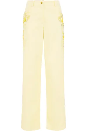 Elisabetta Franchi Pantalones palazzo con bordado
