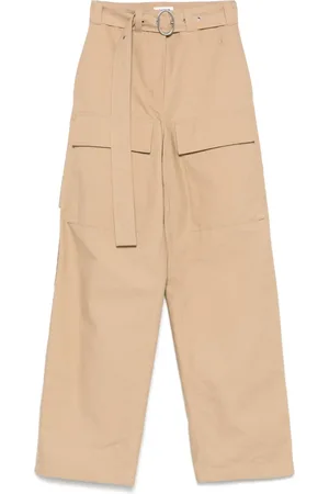 Jil Sander Pantalones cargo con logo bordado