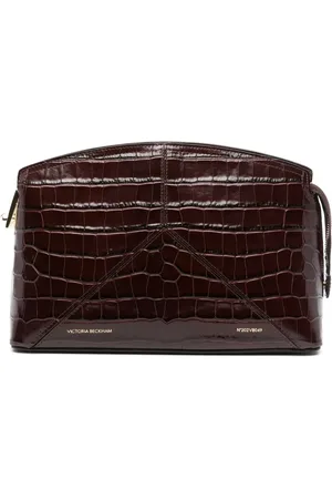 Victoria Beckham Bolso de mano con efecto de piel de cocodrilo