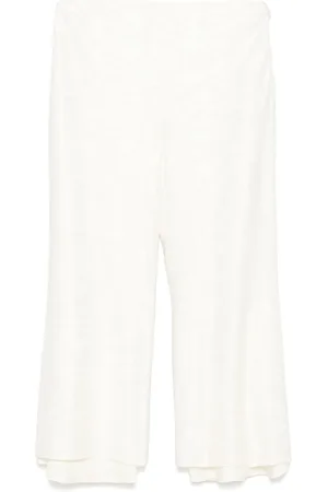 Jil Sander Pantalones con motivo floral en jacquard