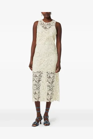 Fabienne Chapot Vestido midi con detalles de encaje