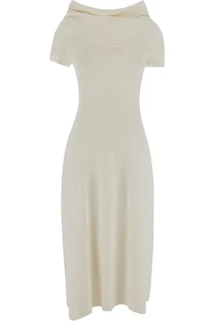GENTRYPORTOFINO Vestido midi con cuello vuelto